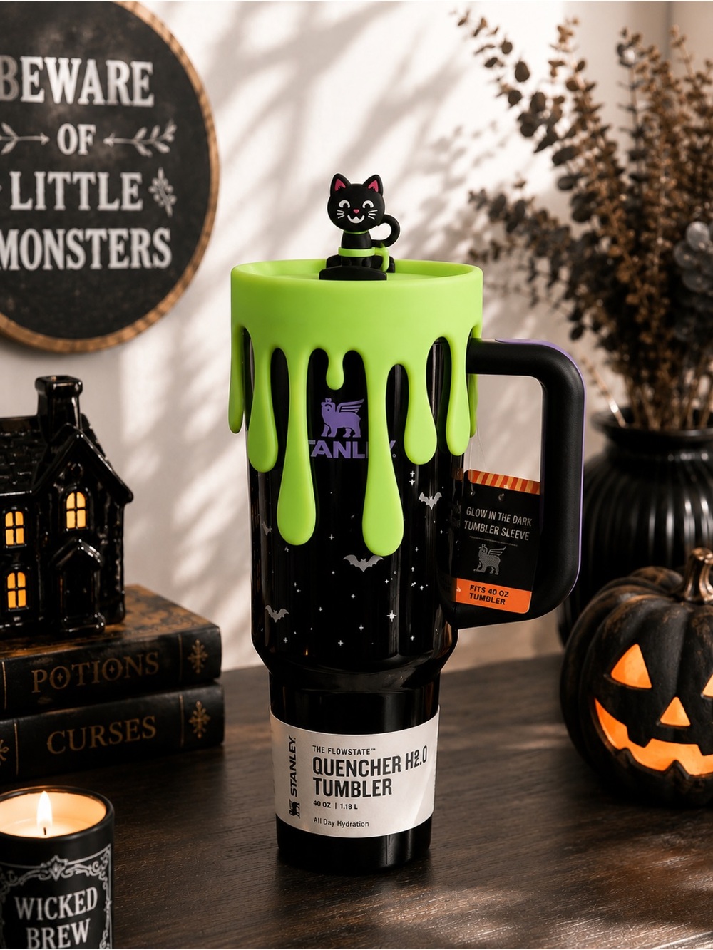 Target Bullseye Playground Glow in the Dark Tumbler Sleeve + 2 Straw Toppers